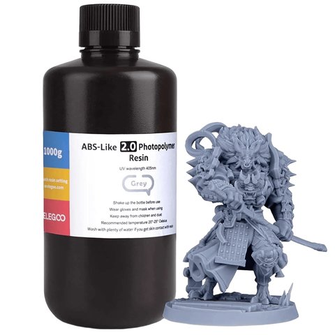 Фотополимерная смола для 3D-принтера ELEGOO ABS-образная 2.0, Grey, 1 кг Превью 2