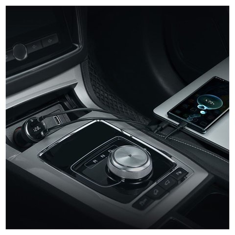 Car Charger Baseus Superme Digital Display PPS, (black, Quick Charge, with LCD, 100 W, 2 outputs, 12-24 V) #CCZX-01 Preview 1