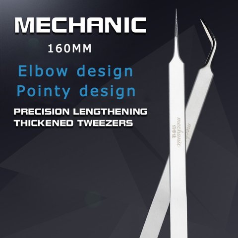 Mounting Tweezers Mechanic Aaa-15, (curved, 160 mm) Preview 2