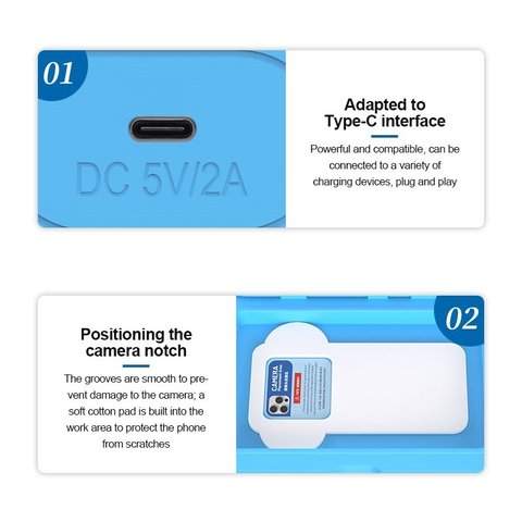 Lámpara ultravioleta Sunshine S-918B SE, LED, de vacío, adecuado para pantallas curvas, (UV-Box) Vista previa  8
