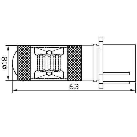 LED Fog Light UP-7G-PSX26WB-30W (white, 12-24 V) Preview 1