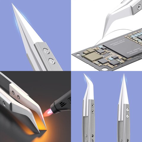 Пинцет монтажный Mechanic SM-11, прямой, керамический, 155 мм Превью 1