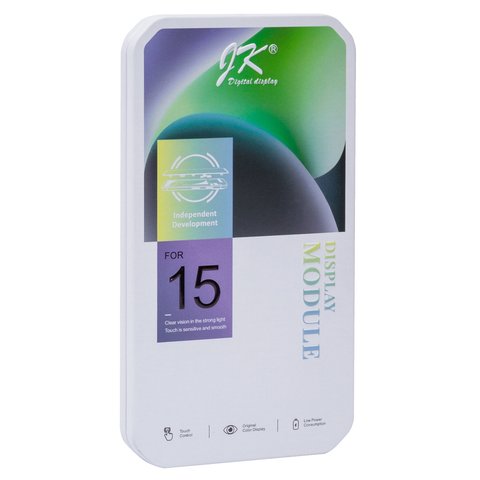 Pantalla LCD puede usarse con iPhone 15 Plus, negro, con marco, AAA, (TFT), JK Vista previa  1