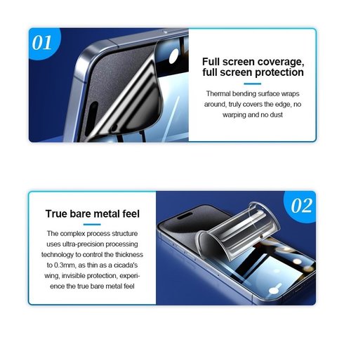 Película de hidrogel Sunshine SS-075FS, Anti-Peeping, 180 mm, 120 mm, 25 uds., 360° Vista previa  6