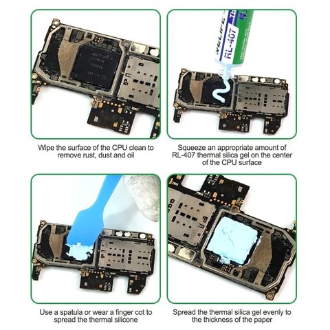 Pasta térmica RELIFE  RL-407 , de silicona, en jeringa, 20 ml, rosada Vista previa  5