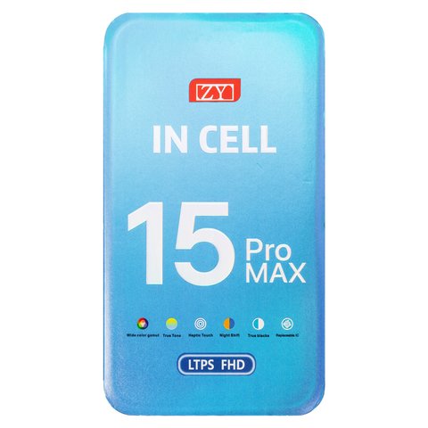 Pantalla LCD puede usarse con iPhone 15 Pro Max, negro, con marco, AAA, (TFT), ZY, LTPS FHD Vista previa  1