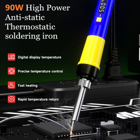 Cautín Mechanic HK-990, LCD, 90 W, 220 V Vista previa  1