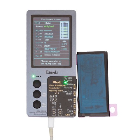 Batería puede usarse con iPhone 13 mini, Li-ion, 3.88 V, 2520 mAh, mayor capacidad, sin mensaje de error, (A2660) Vista previa  1