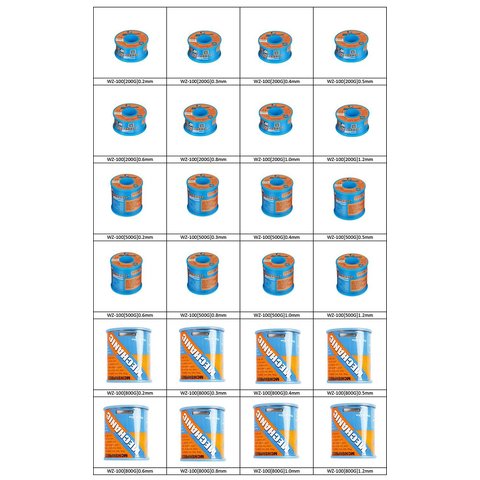 Припой Mechanic WZ-100, Sn 63% , Pb 37%, флюс 1-3%, 0,2 мм, 200 г Превью 1