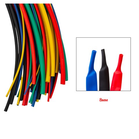 Термозбіжна трубка, 1 м, 8,0 мм, чорна Прев'ю 1