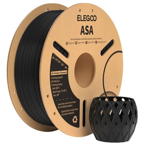 Филамент ELEGOO ASA, черный (black), 1 кг Превью 1