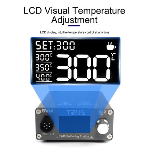 Паяльна станція GVM T245, цифрова, 130 Вт Прев'ю 5